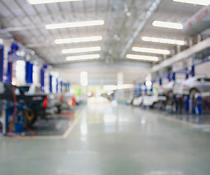 Service Bays at Chevy Dealership