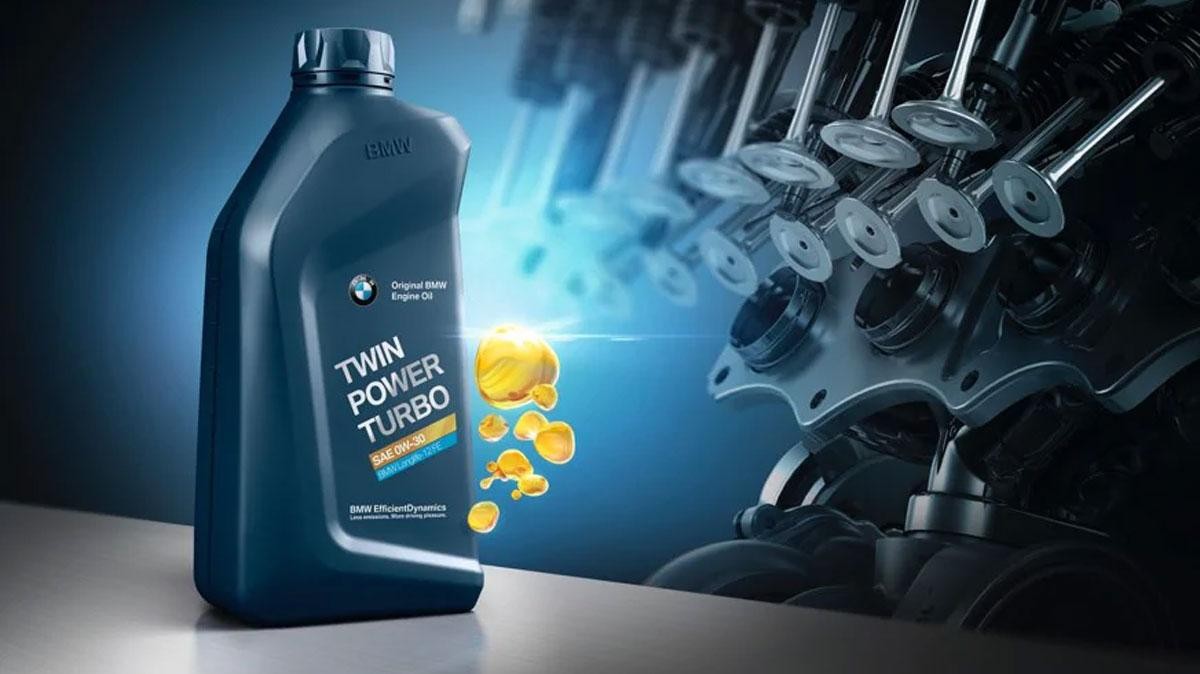 Twin power turbo oil with and engine background