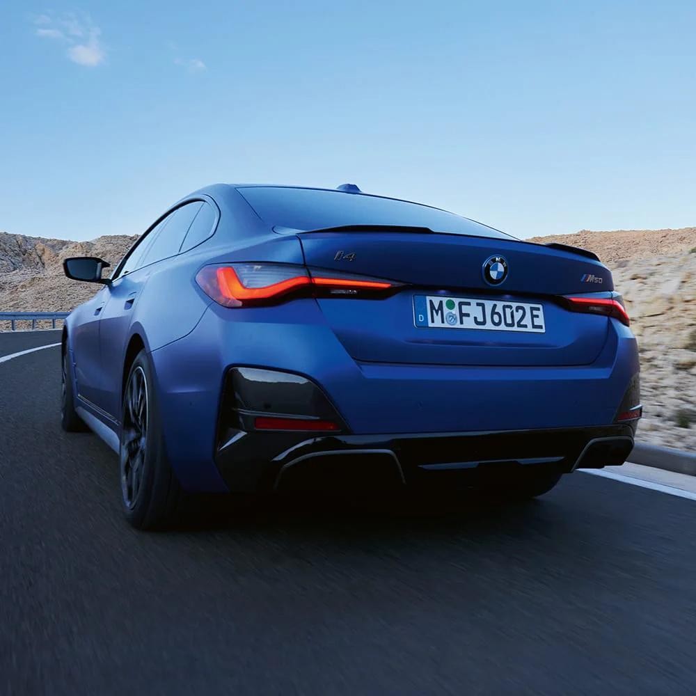 rear view of BMW i4 M