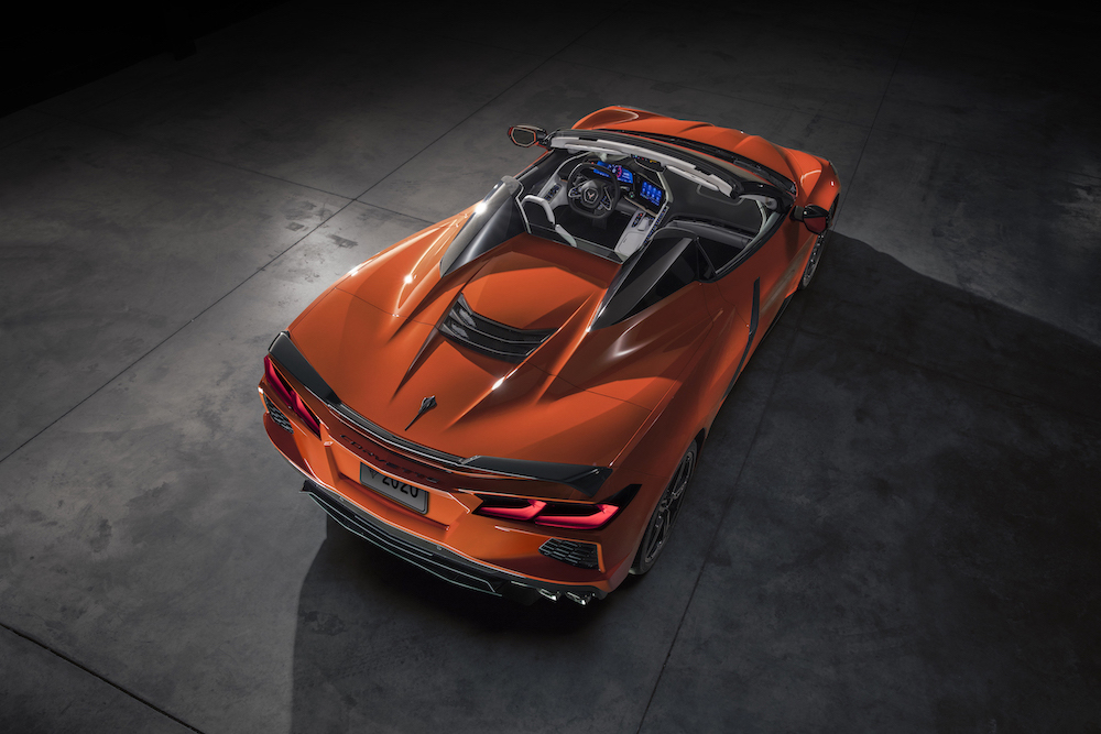 2020 Corvette Convertible top sideView