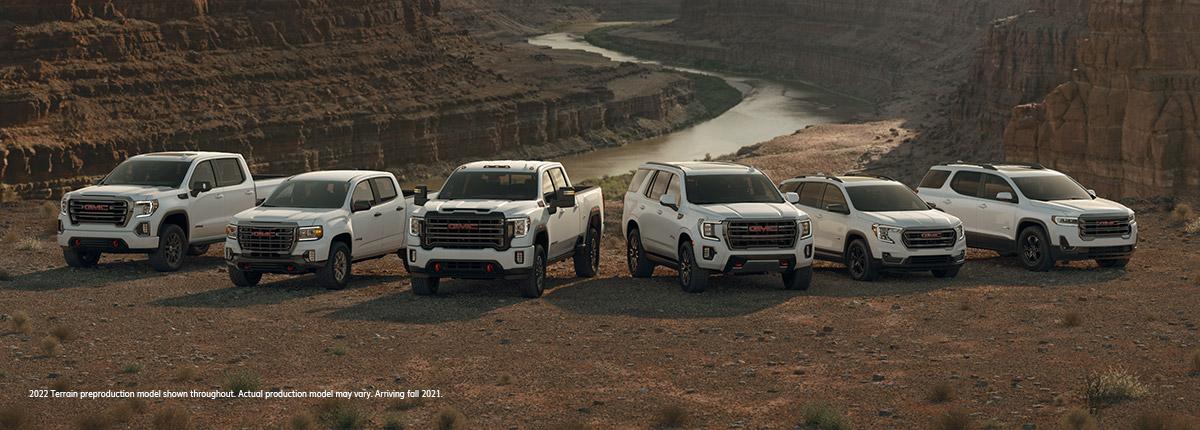 2021 GMC Six Vehicle AT4 Family Pack Shot
