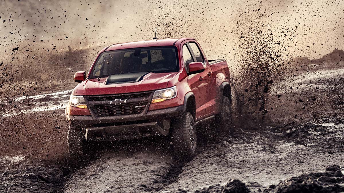 Chevrolet Colorado through terrain