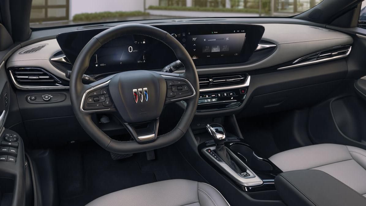 2024 Buick Envista interior in Ebony perforated leather-appointed seats with Ebony interior accents