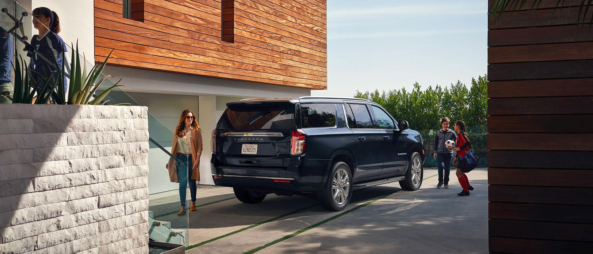2021 Chevy Suburban parked in front of the house