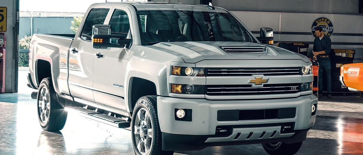 Chevrolet Silverado in auto shop