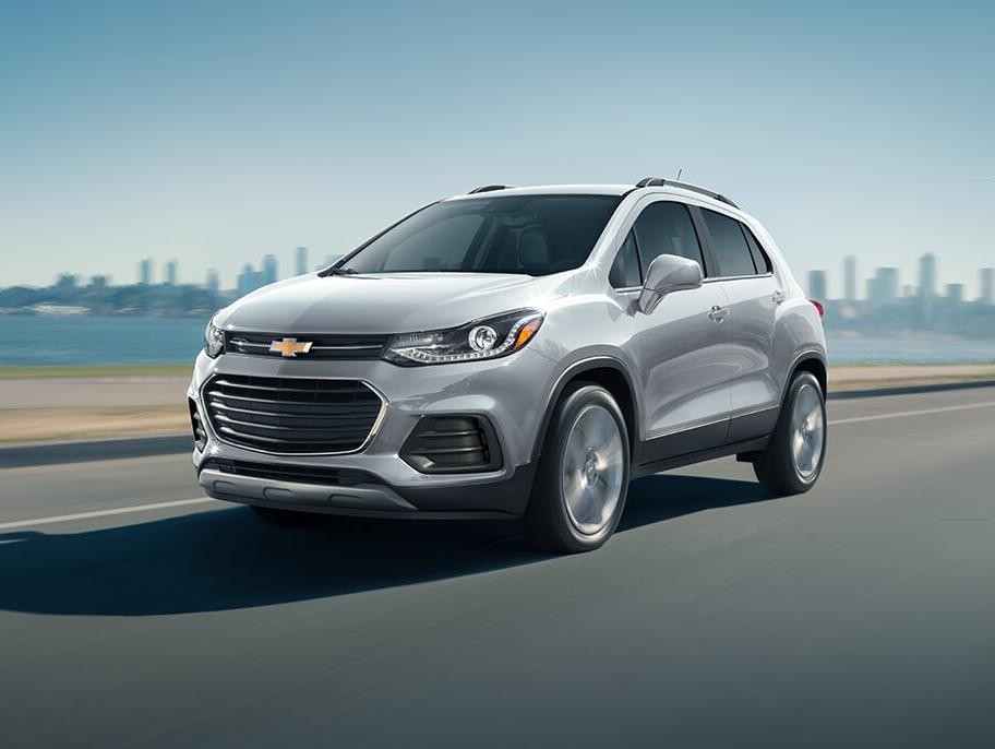 2021 Chevy Trax driving on the road.