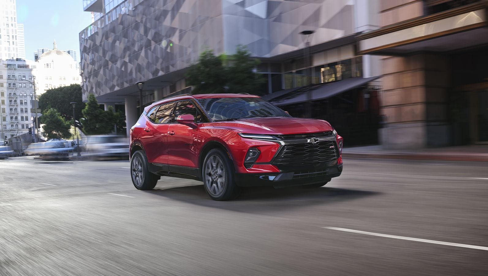 2024 Chevrolet Blazer sprinting on the road. 2024 Chevrolet Blazer sprinting on the road.