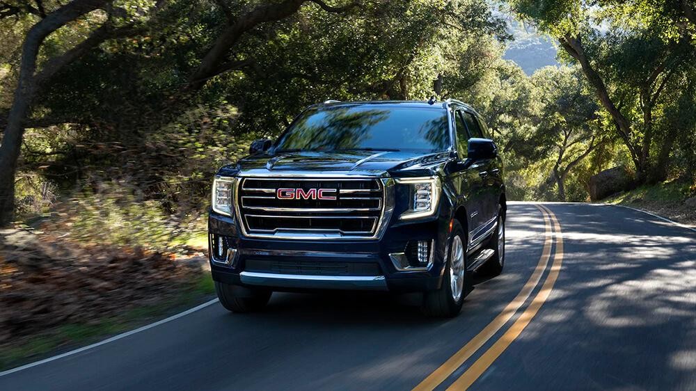GMC Yukon SLE SLT Full size SUV Exterior Front Grille View