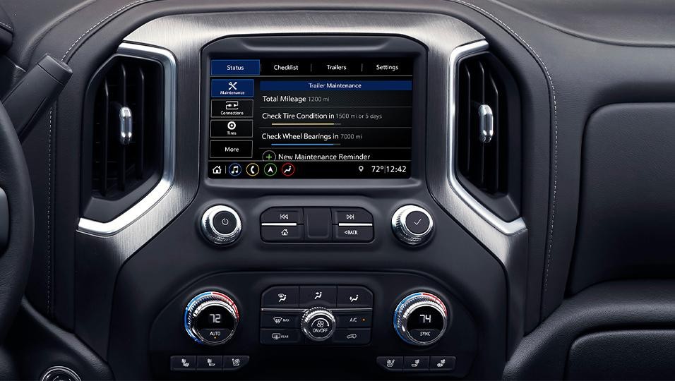 In vehicle App shown in Sierra HD. In vehicle App shown in Sierra HD.