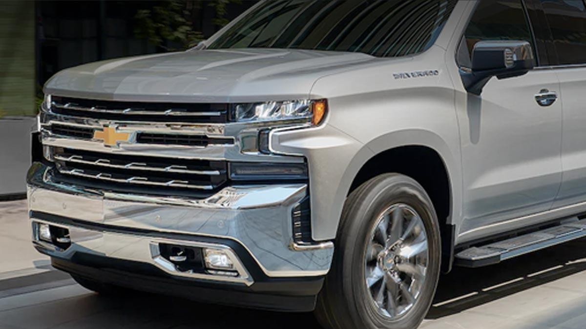 Silverado on a city street