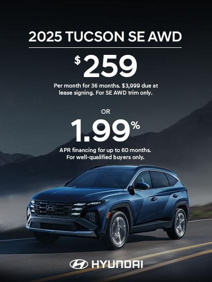 2025 Hyundai Tucson  Lease APR Offer