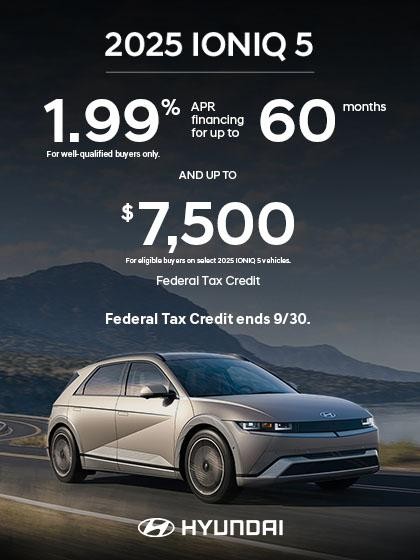 2025 Hyundai IONIQ 5  APR and EV Tax Credit Offer
