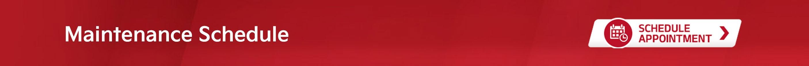 Red Bar with Maintenance Schedule Headline and Schedule Appointment CTA