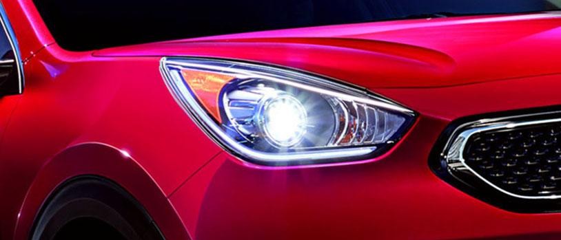 Switched on Light on Kia car