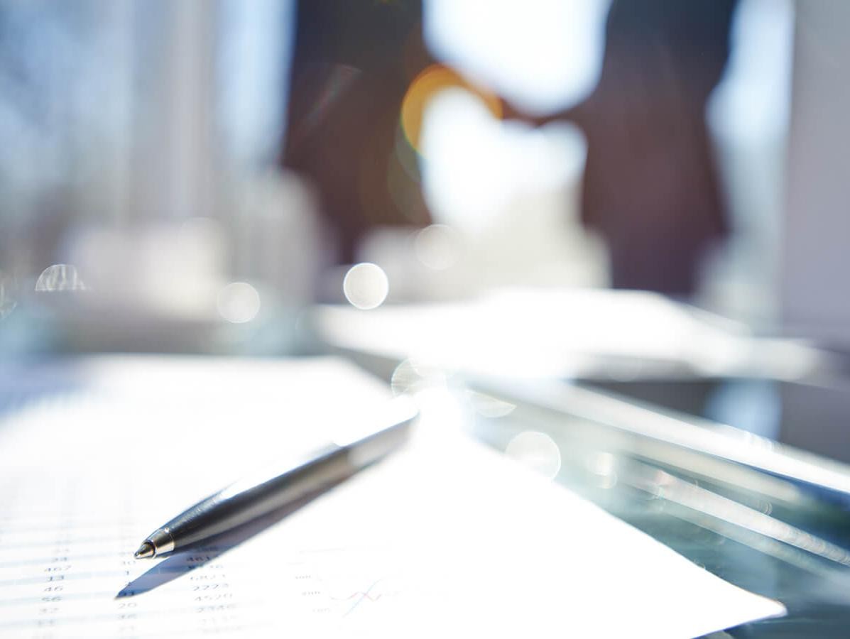 Finance documents on a desk