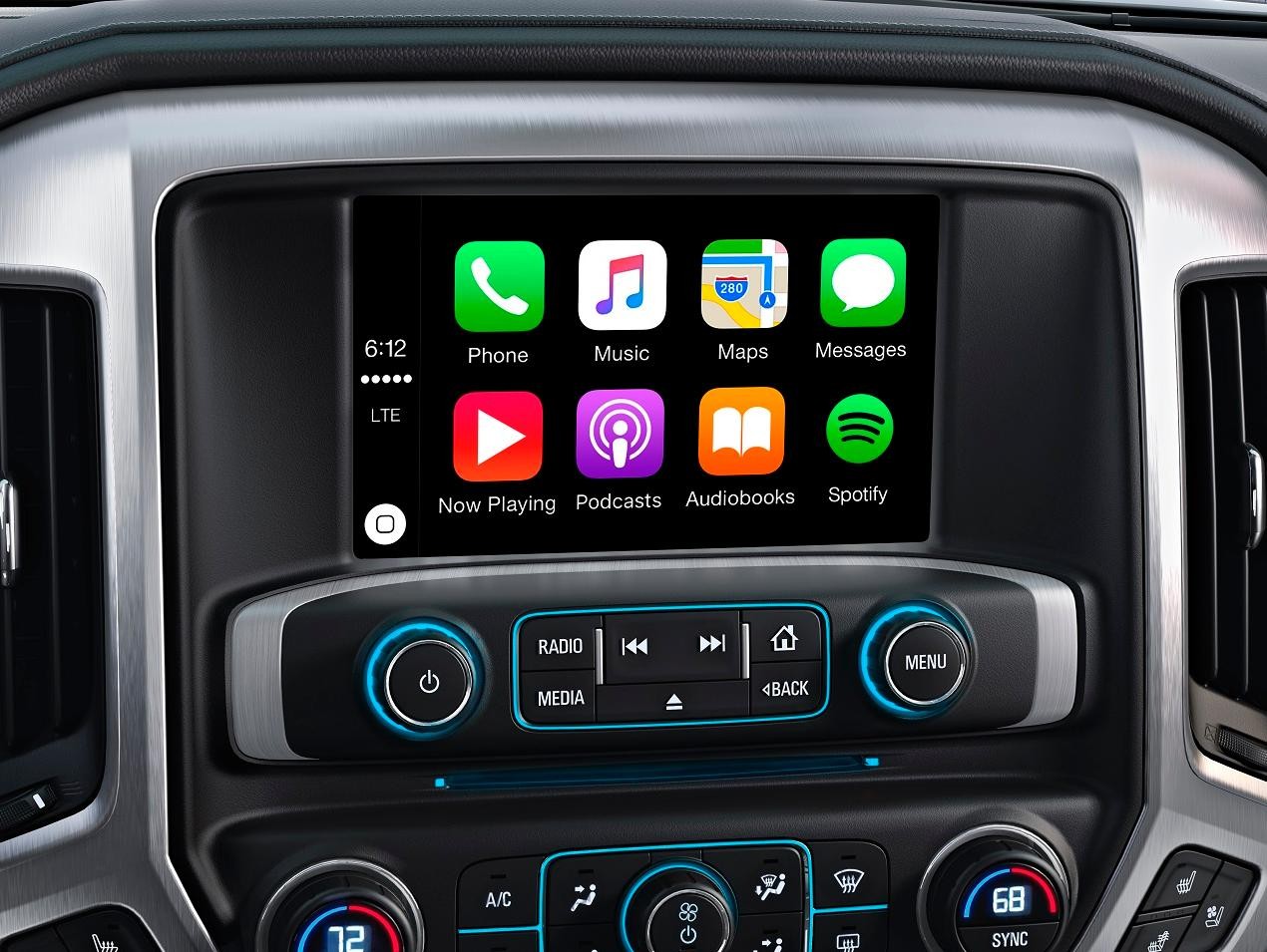 2019 GMC Sierra Interior Apple Car Play Technology