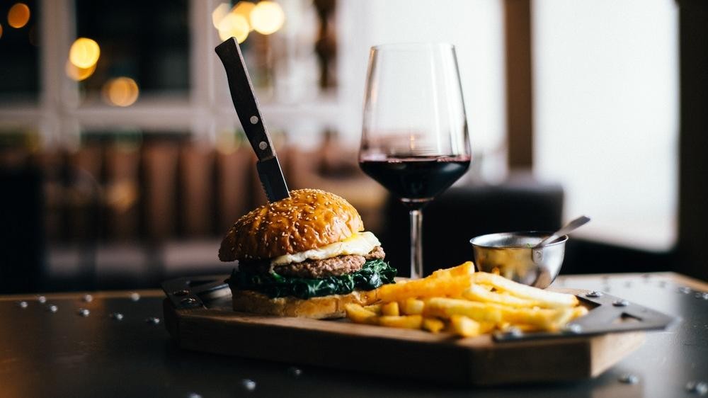 Wine and Burgers near Fishers, IN