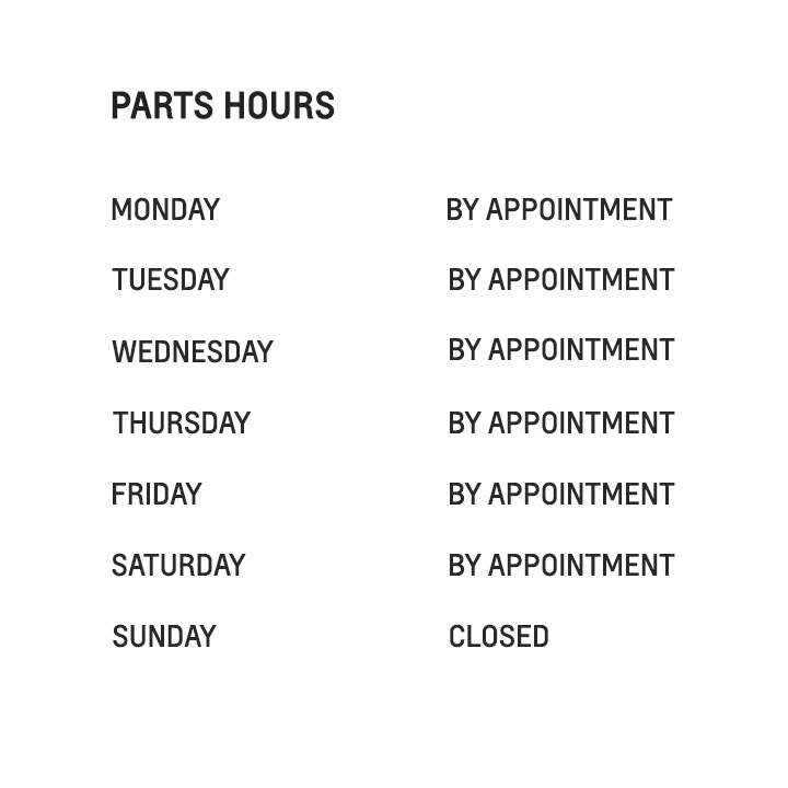 Parts Hours