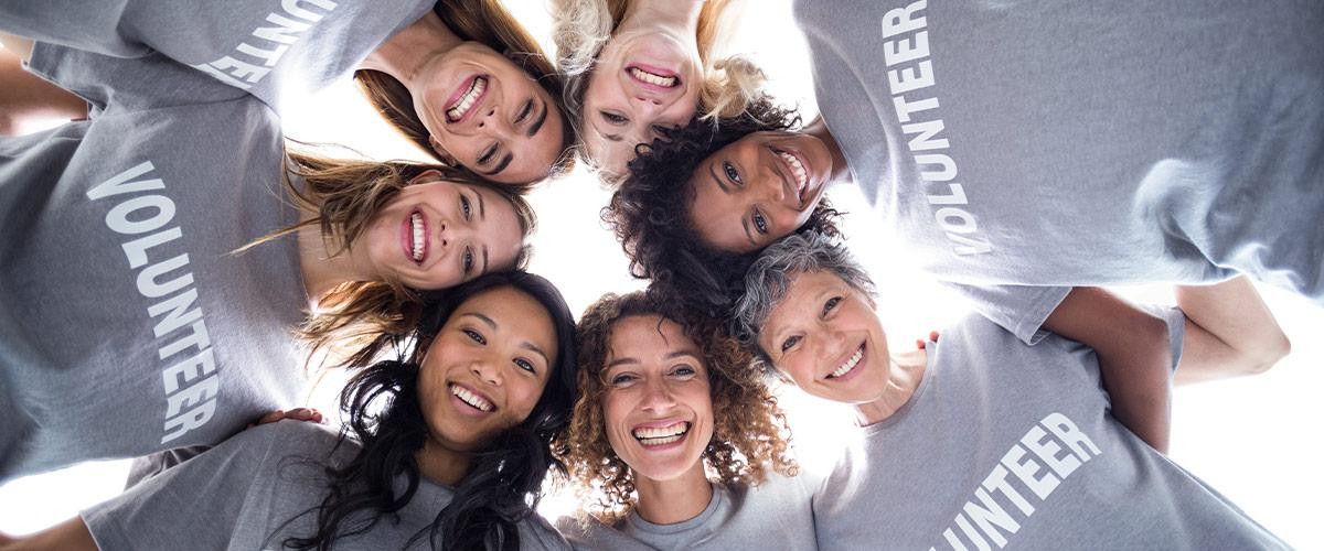 Image of People wearing Volunteer shirts