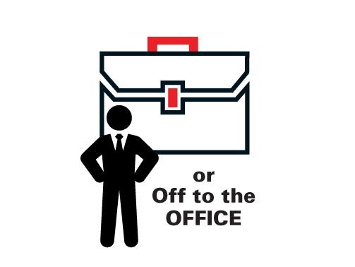 off to the office