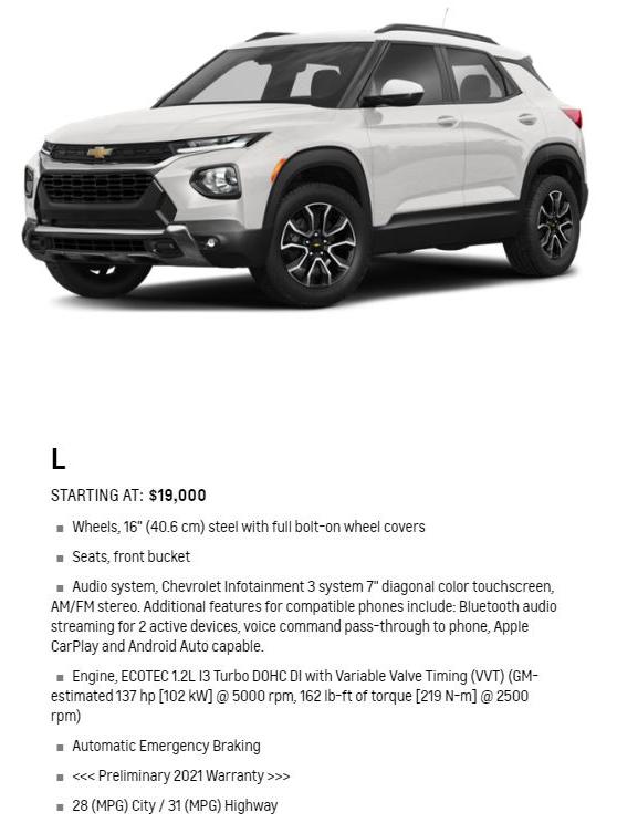 2021 Trailblazer L