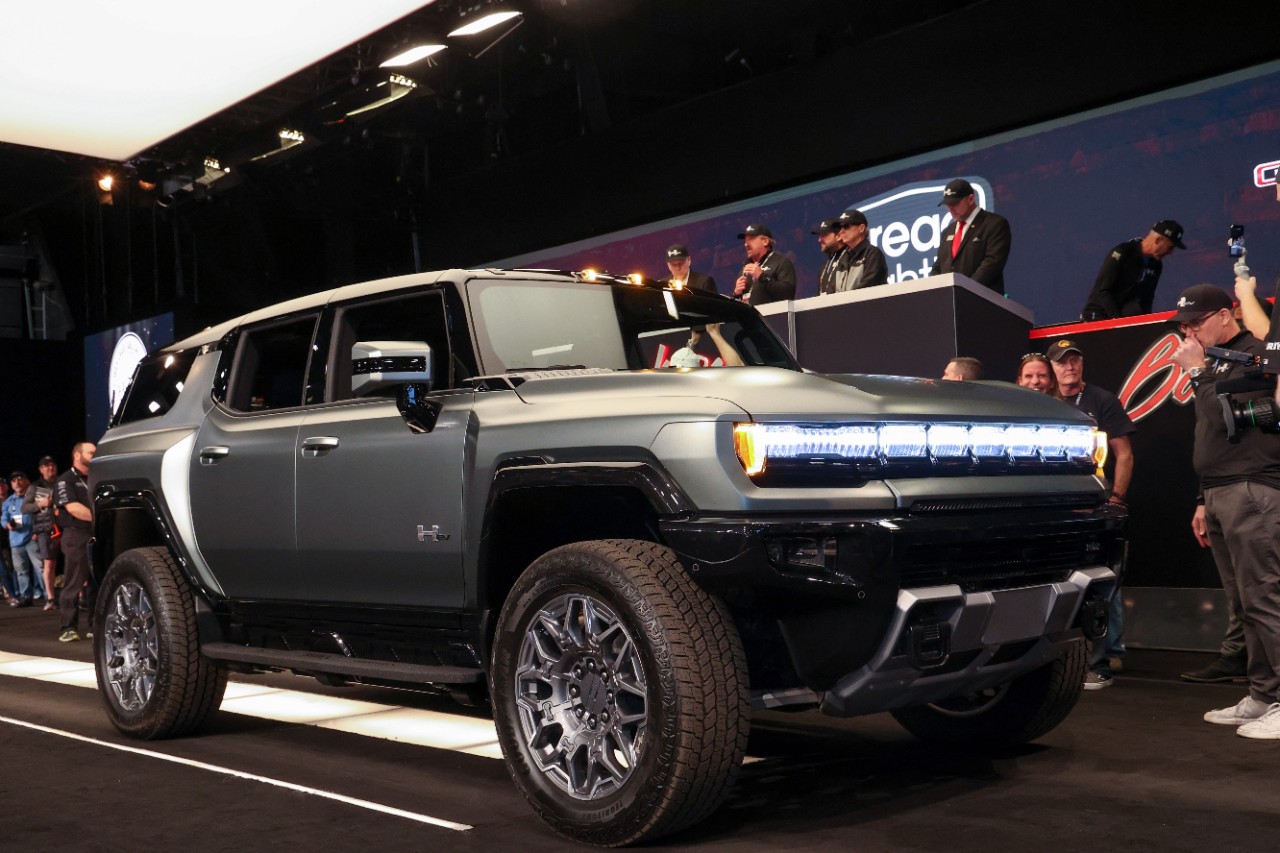 2024 GMC HUMMER EV Edition 1 SUV VIN 001 at the Barrett-Jackson Auction in Scottsdale, Ariz. on Saturday, January 28, 2023. (Courtesy of Barrett Jackson).