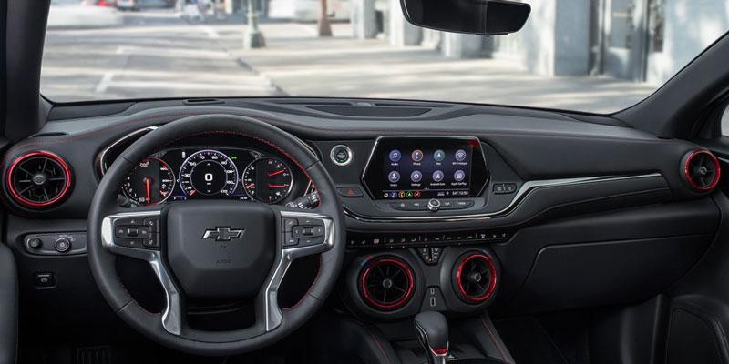 An inside view of the 2019 Chevrolet Blazer in Wichita, KS