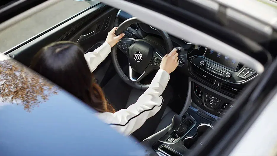 Lady driving car