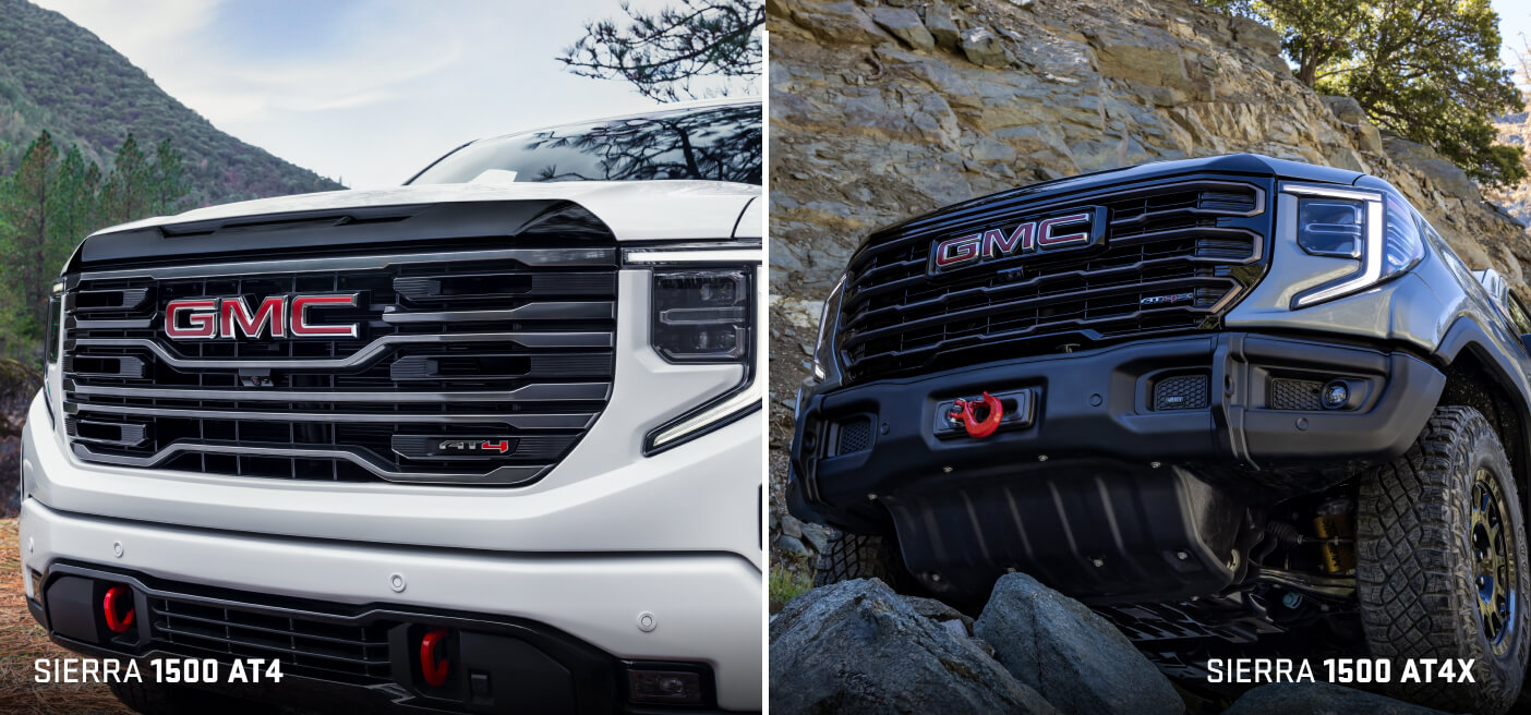 2025 GMC Sierra 1500 AT4 vs. AT4X Exterior & Design Features