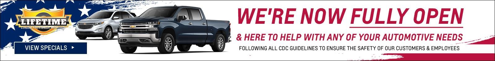 We're Open!