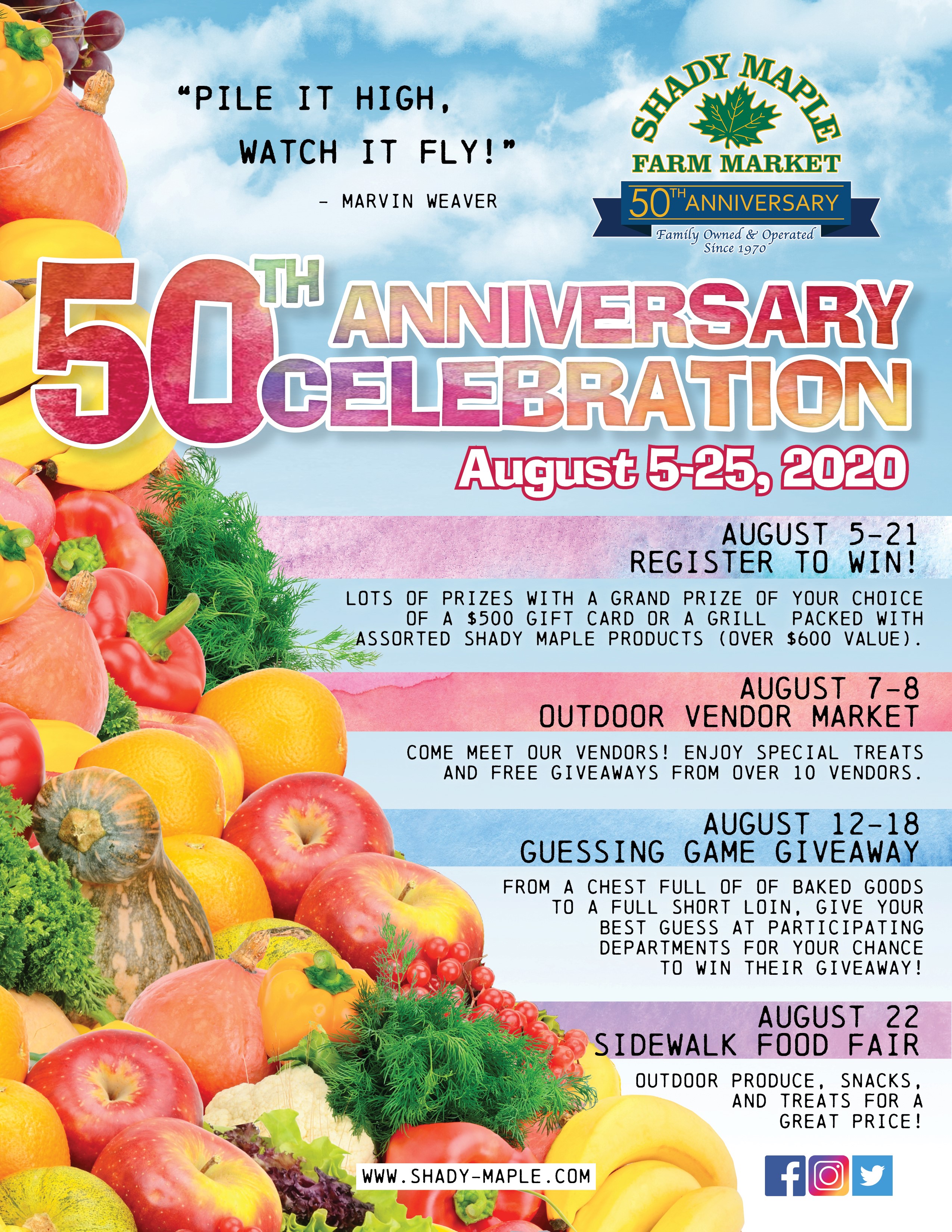 Check out all that is happening at Shady Maple this month! 