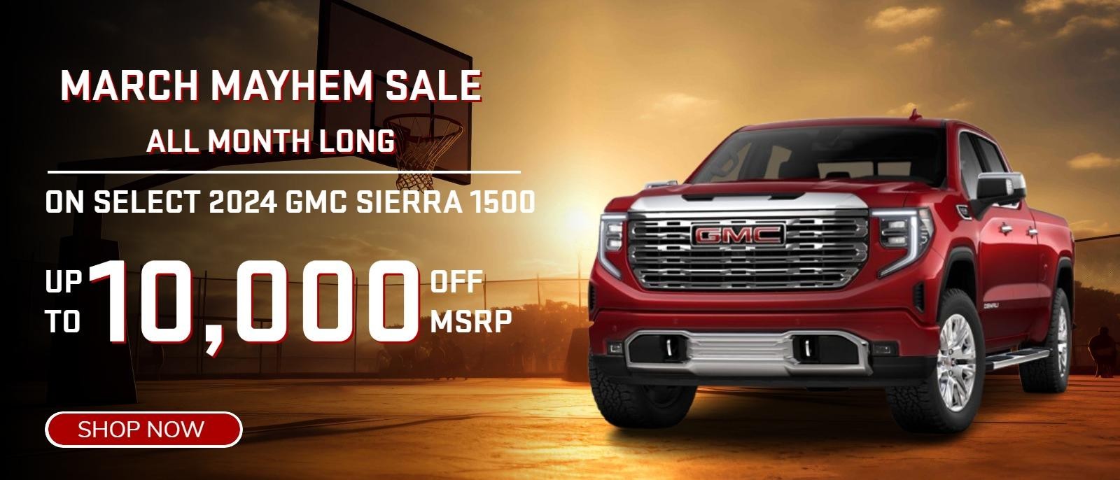 Up to 10,000 off msrp on select 2024 GMC Sierra 1500