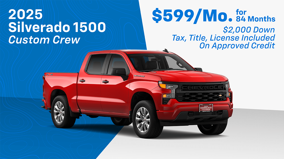 2025 Silverado $599 Finance On Approved Credit Special