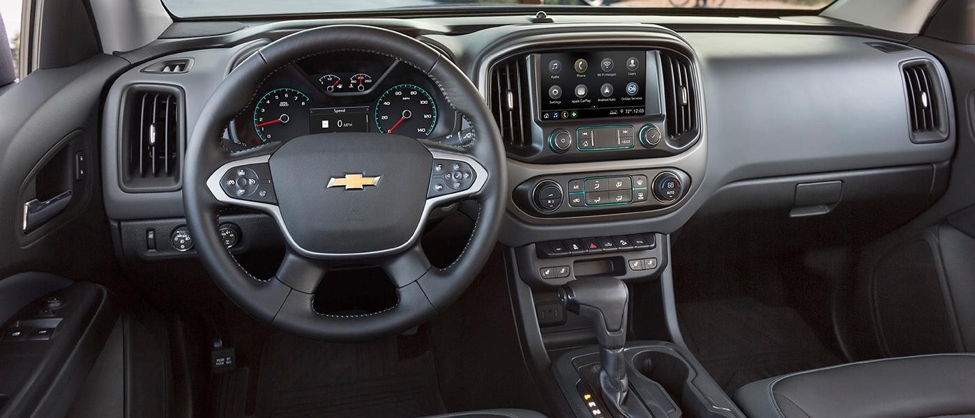 2019 Chevy Colorado Black Leather Interior Dashboard