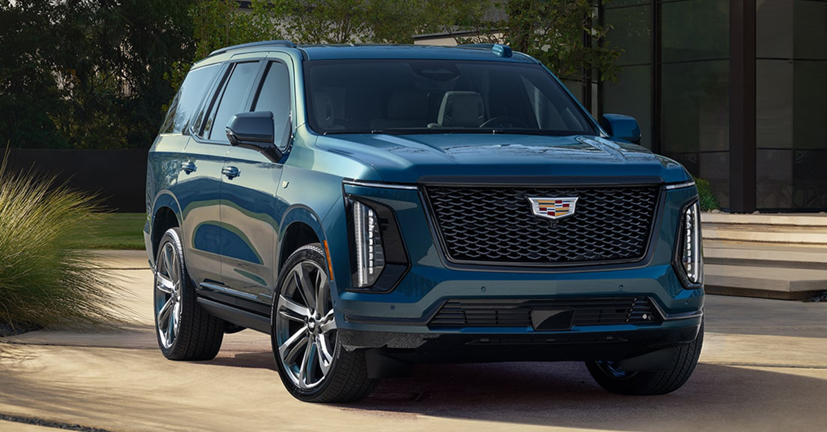 2025 Cadillac Escalade Exterior Parked in Front of an Office Building