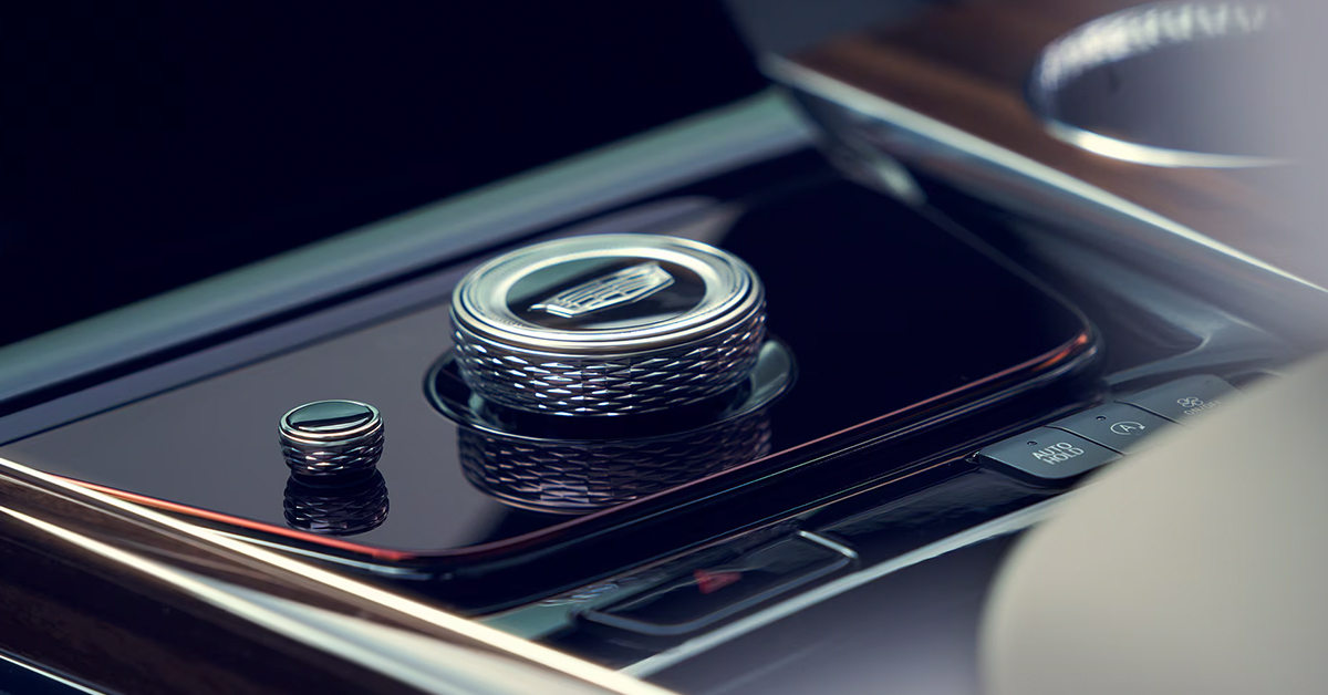 2025 Cadillac Escalade shift knob with Cadillac Logo