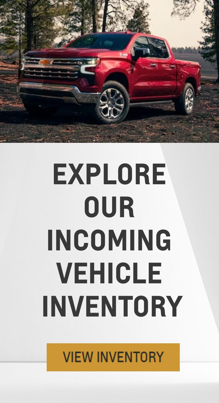 Explore Our Incoming Vehicle Inventory