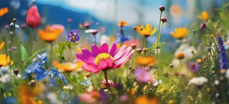 Left aligned flowers