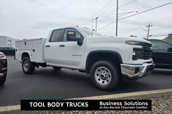 Commercial tool body Trucks - Unicell Knapheide tool box body Silverado HD - Business Solutions at Ken Barrett Chevrolet Cadillac in Batavia NY