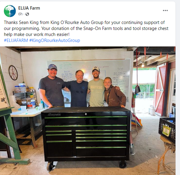 DONATION TO ELIJA FARM