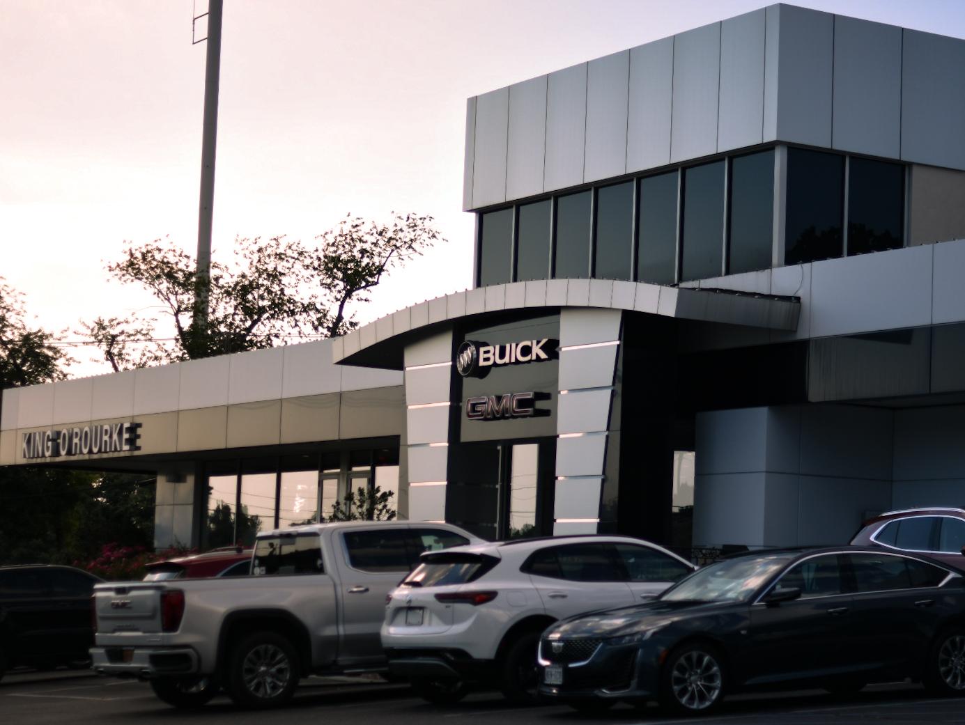 KING O'ROURKE BUICK GMC DEALERSHIP LOT IN SMITHTOWN, NY