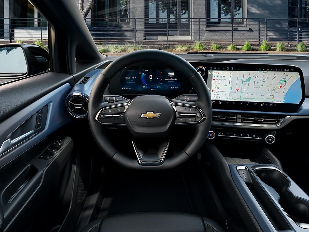 2024 Chevy Equinox EV Interior cabin and steering wheel