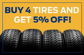 Buy 4 tires and get 5% off!