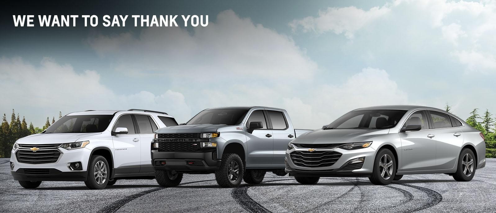 We want to say thank you