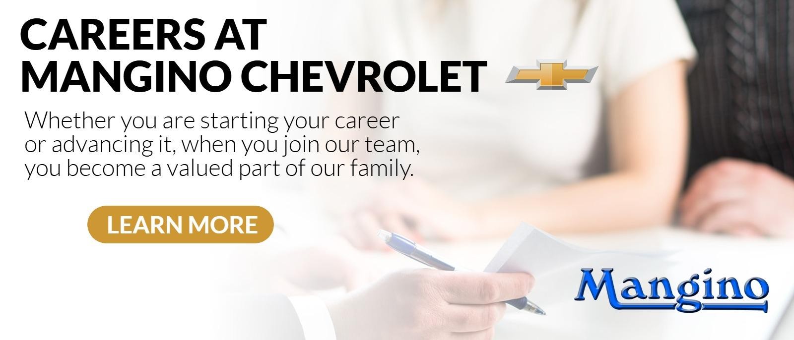 careers at Mangino Chevrolet