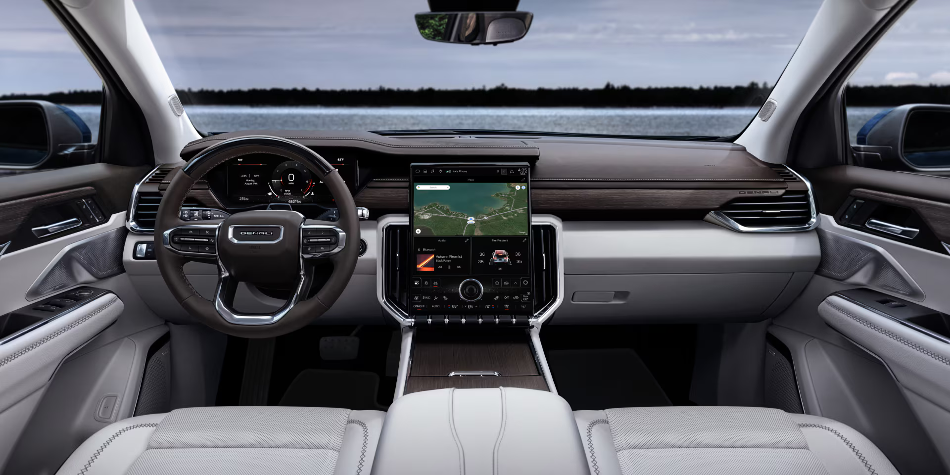The dashboard of the 2025 GMC Acadia