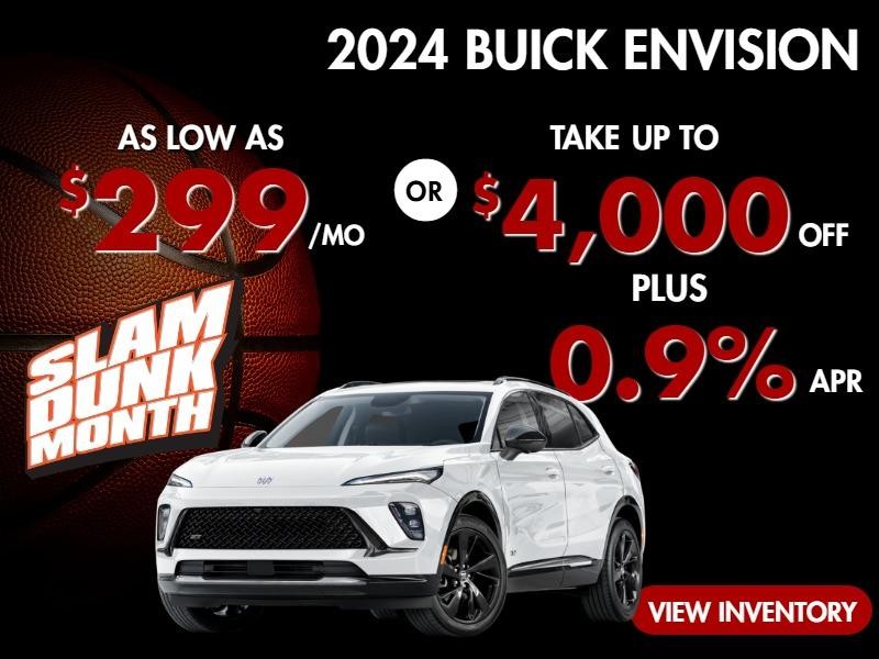2025 Buick Envision
Stock BA6202

Take up to $4000 OFF                       
PLUS .9% Fin     

  OR     
as low as 
$299/mo