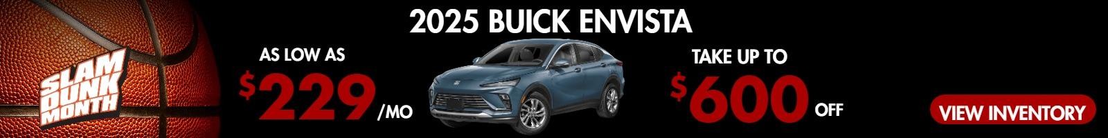 2025 Buick Envista
Stock B8209

Take $600 OFF   
OR 
as low as 
$229/mo