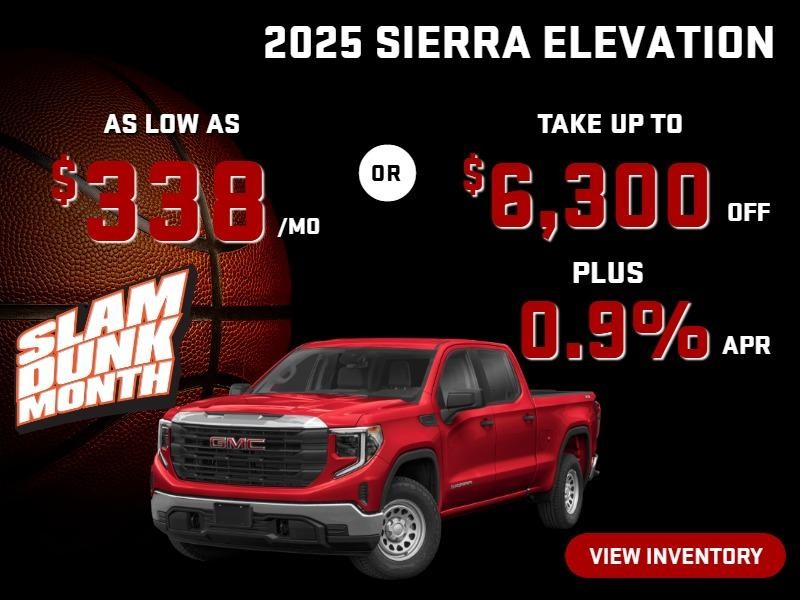 2025 Sierra elevation
Stock G6488

take up to $6300 OFF
  PLUS                                            
 0.9 % finance
      
OR  
AS LOW AS 
$338/mo