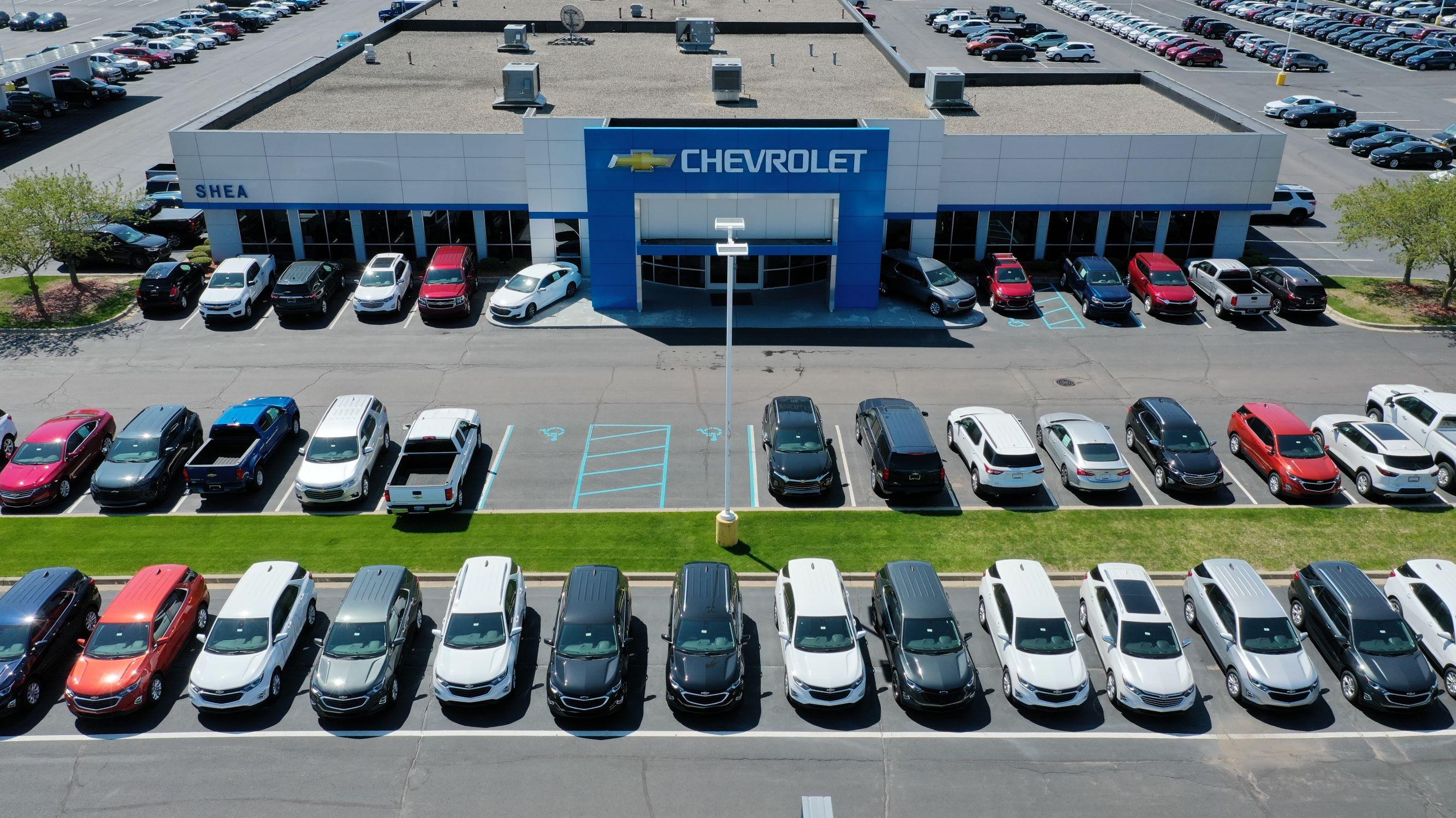 Aerial view of Shea Chevrolet